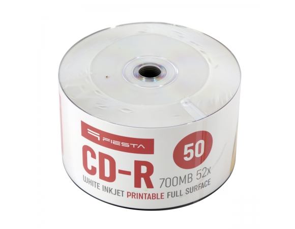 Fiesta CD-R 700MB Printable Full Face Spindle 50