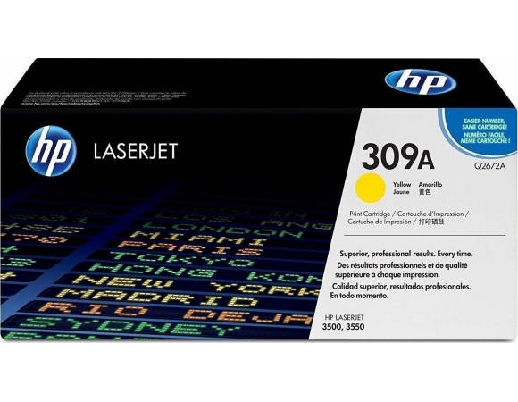 HP 309A Toner Laser Εκτυπωτή Κίτρινο 4000 Σελίδων (Q2672A)