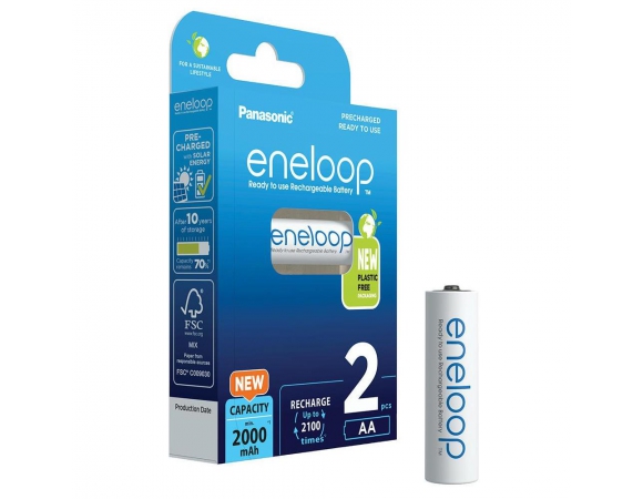 Battery Panasonic Eneloop AA 2000mAh Rechargeable - 2 pcs