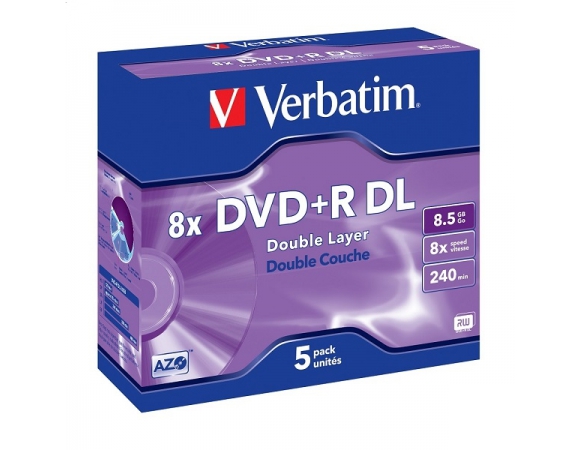 Verbatim +DL 8x 8.5GB Jewel Case Pack 5