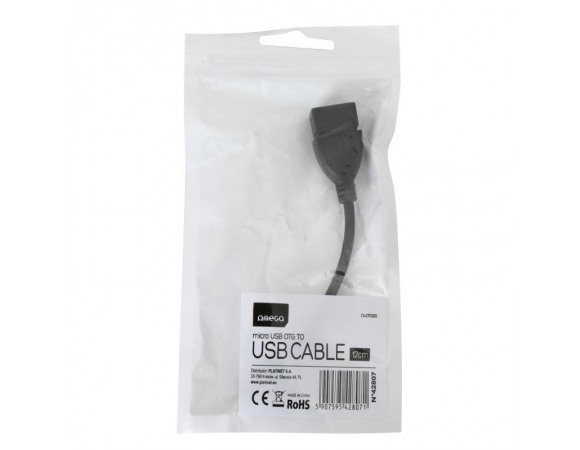 USB Omega OTG Adapter Micro USB Male - USB Female 12cm
