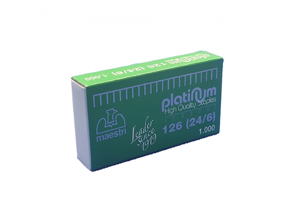 Συρραπτικά Σύρματα MAESTRI No 24/6 Platinum (1.000 Τεμάχια)