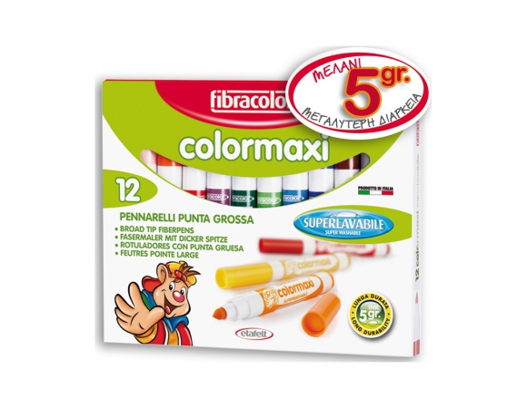 Μαρκαδόροι Ζωγραφικής Fibracolor Colormaxi 12 Χρώματα