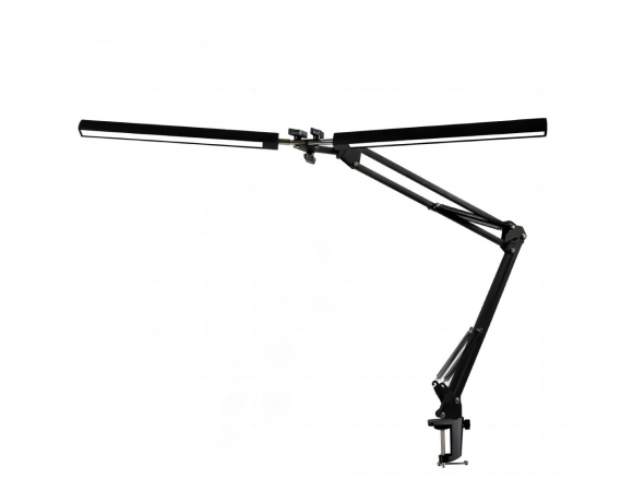 Desk Lamp Platinet Flexy 20W 2 Heades 160 Led Base + Clip Black