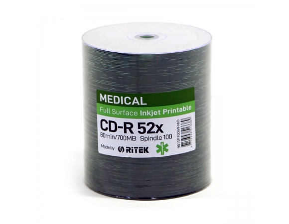 Ritek CD-R 700MB Full Face Medical Spindle 100