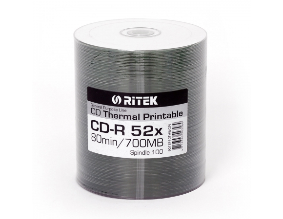 Ritek CD-R 700MB Full Face Thermal Spindle 100