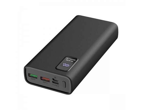 Power Bank Platinet 20000mAh Polymer PD 3.0 QC 3.0 LED Screen Black