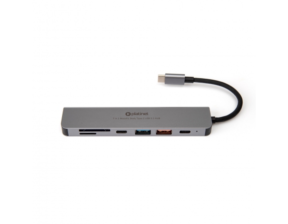 Multimedia Adapter Platinet Type-C 7in1 Aluminium