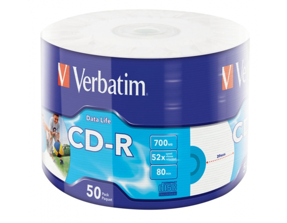 Verbatim CD-R 700MB Printable Spindle 50
