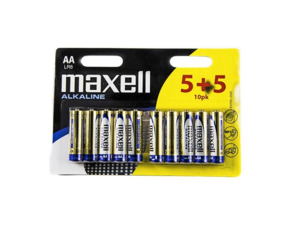 Maxell Battery AA/LR06 10 pcs (5+5)