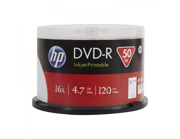 DVD-R HP 16x 4,7GB Printable Pack CakeBox50