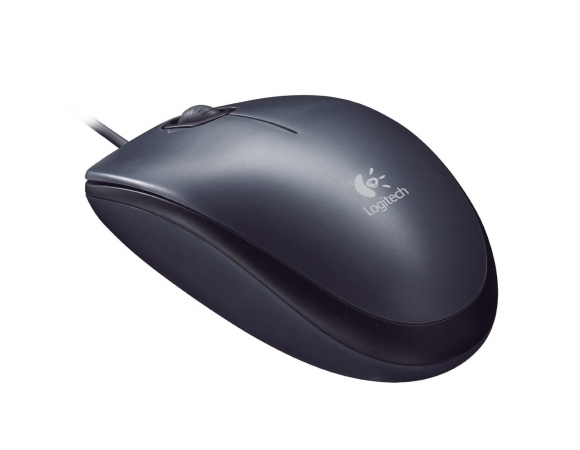 Logitech M90 Optical Mouse (Dark Grey, Wired) (LOGM90)