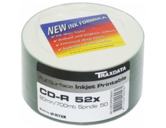 Traxdata CD-R 700MB Full Face Spindle50