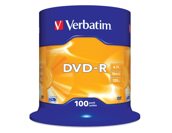 Verbatim DVD-R 16x 4,7GB CakeBox100