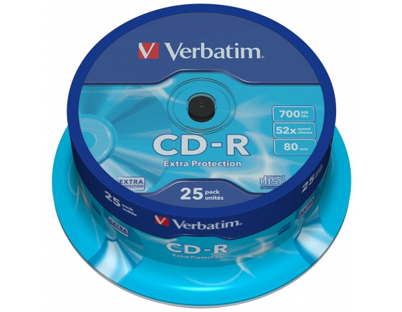Verbatim CD-R 700MB 52x  Extra Protection CakeBox25