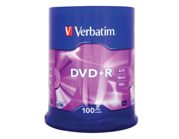 Verbatim DVD+R 16x 4,7GB CakeBox100