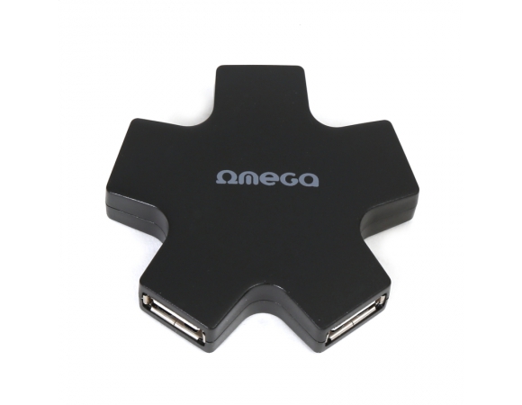 HUB OMEGA USB 2.0 4 PORT STAR BLACK [42856]