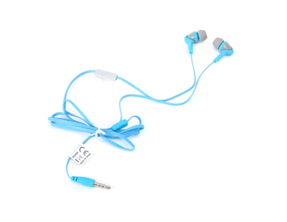 OMEGA EAR PHONES + MIC BLUE-WHITE (FH1012BL)