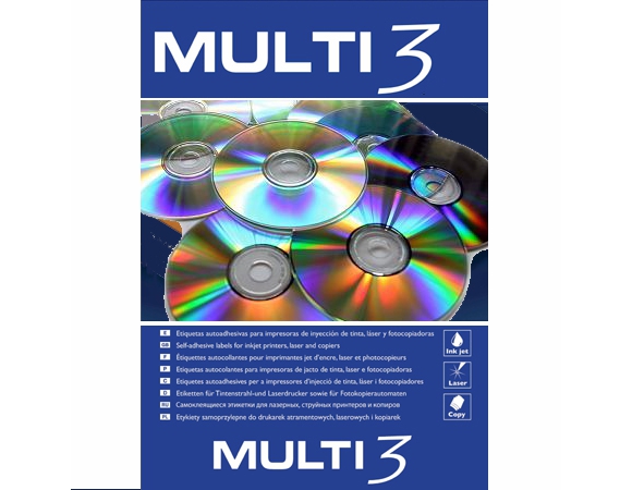 ΕΤΙΚΕΤΕΣ ΛΕΥΚΕΣ CD MULTI3 A4 ΔΙΑΜ.117