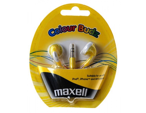Earphones Maxell Colour Budz Yellow