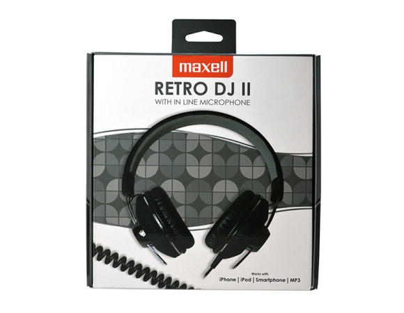 Headphones Maxell Retro DJ II & Microphone Black