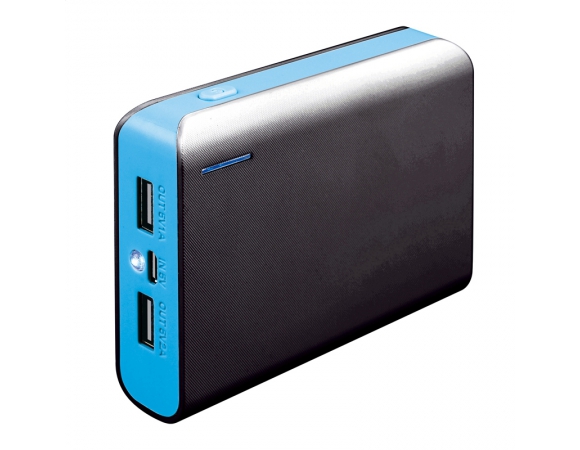 POWER BANK PLATINET 6000mAh + microUSB cable + torch BLACK/BLUE