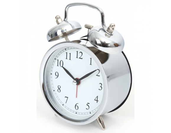 Alarm Clock Platinet March Silver