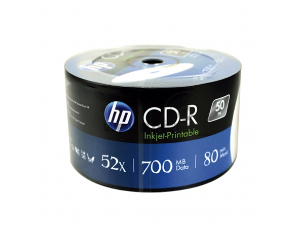 HP CD-R 700MB 52x Printable Spindle 50