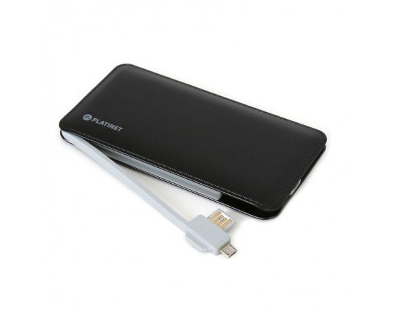 Power Bank Platinet 6000 mAh Leather + Micro USB Cable