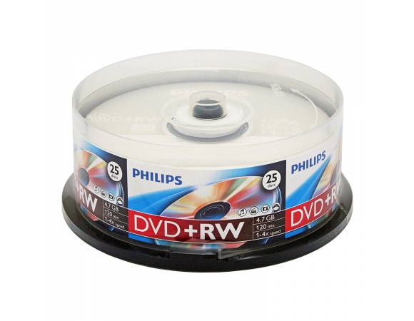 Philips DVD+RW 4,7GB 4X Pack 25