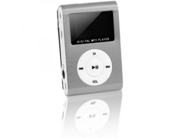 MP3 Setty With  LCD + Earphones Silver