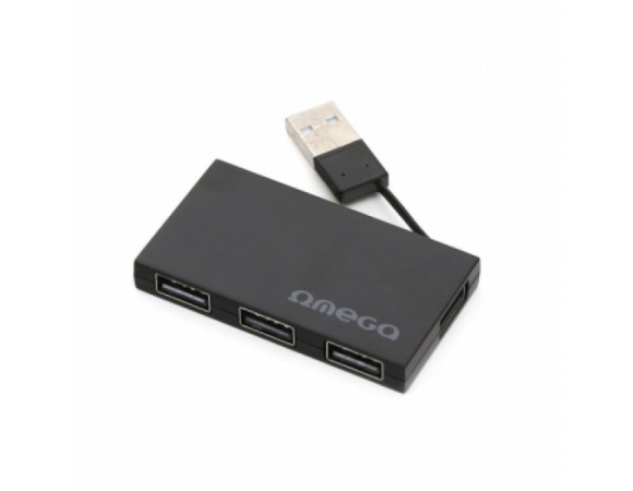 HUB Omega USB 2.0 4 PORT Box Black