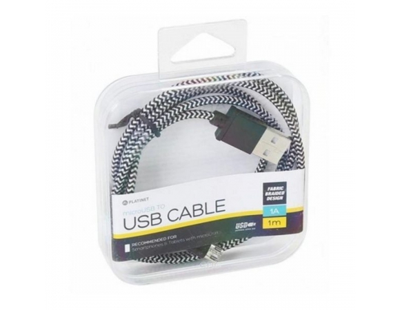 Cable Micro USB OMEGA  Fabric 1m