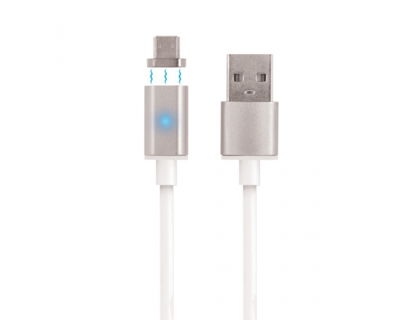 USB Cable Lightning  FOREVER Magnetic White 1m