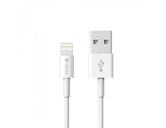 USB Smart Cable Lightning DEVIA White 1m