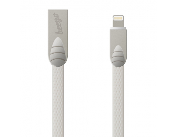 USB Flat Cable Lightning BEEYO  White 1m