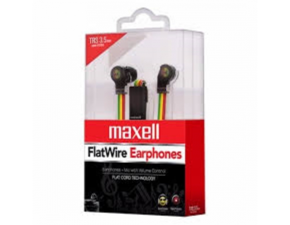 Earphones MAXELL Flat Wire Rasta (FL-450 Rasta)