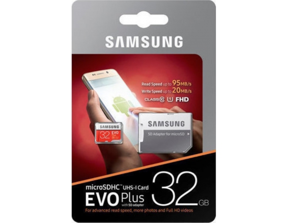 microSDHC Samsung EVO Plus 32GB U1 With Adapter