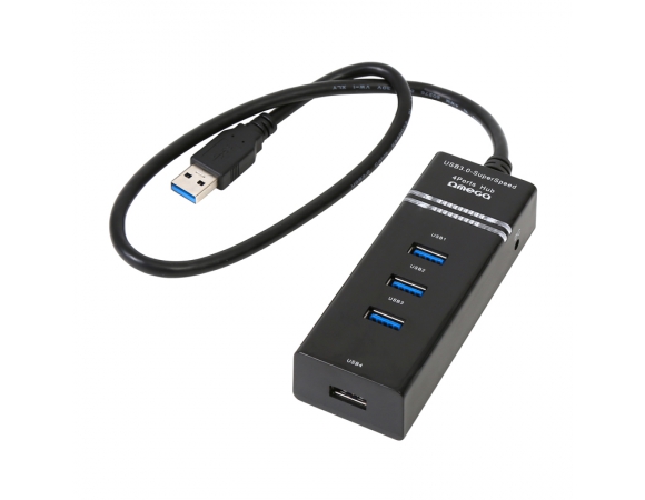 Hub Omega USB 3.0 4 port Black