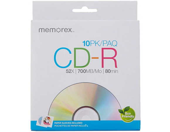 Memorex CD-R 700MB 52x Pack 10 σε χάρτινο φακελάκι