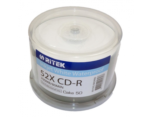 Traxdata CD-R 700MB 52x Printable Glossy Waterproof Cake 50