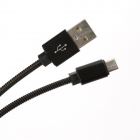 USB Cable Omega Micro USB Metal 1.8A 1m Black