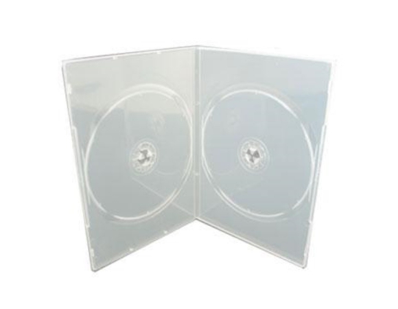 Θήκη DVD Slim Διάφανη Διπλή (7mm)