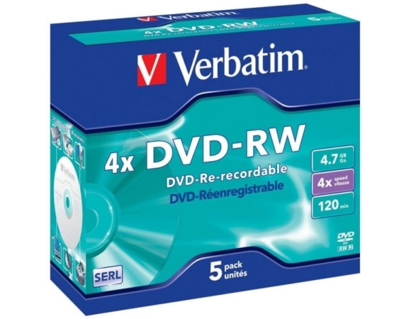 VERBATIM DVD-RW 4x 4.7GB Jewel.Case