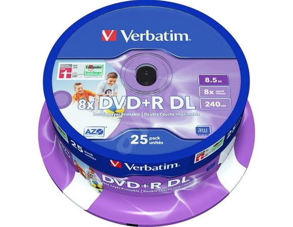 Verbatim +DL 8x 8.5GB Pintable Full Face