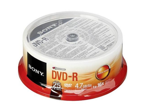 DVD-R SONY 4,7GB 16x Pack25