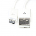 USB Cable Omega PVC Micro-USB & Data Poly Cable 1m White