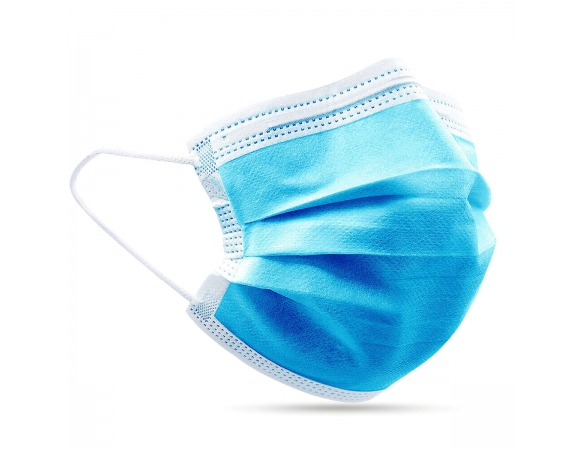 Protection Face Mask 3 Layer 5 Τεμάχια Bag Blue