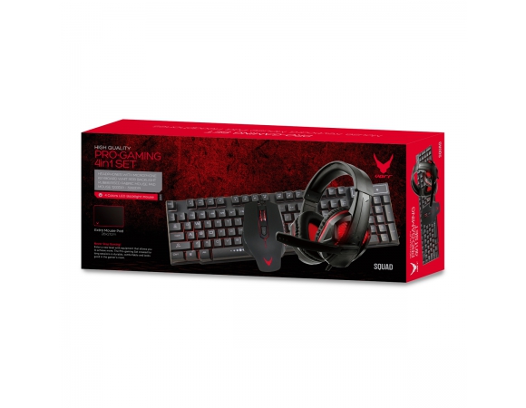 Gaming 4in1 Set Omega Varr Mouse/Mousepad/Headset/Keyboard Squad