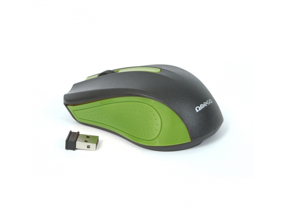 Mouse Omega OM-419 Wireless 2,4 GHz 1000 DPI Black/Green